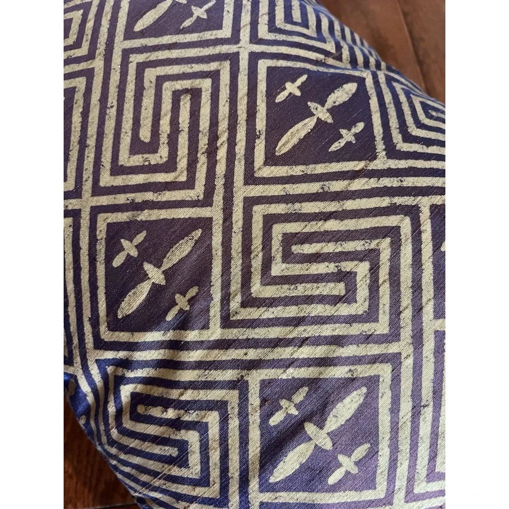 NWOT  Purple Global Marrakesh Patchwork Throw‎ 50x60 w Matching Pier 1 Pillow